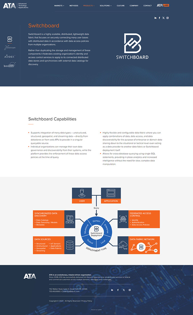 Government Contractor Website design