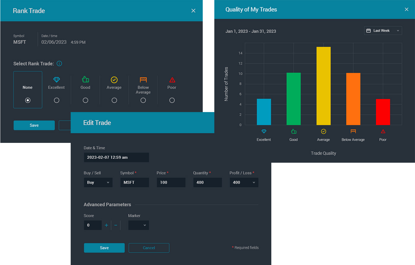 Trading UI/UX design