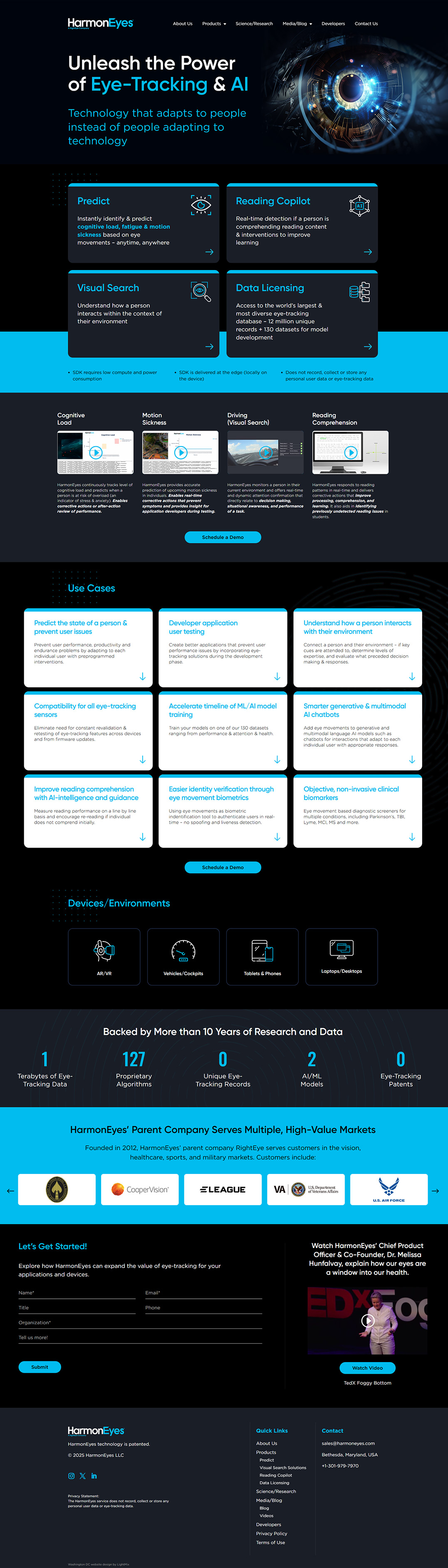 DC AI startup website design